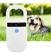 Rechargeable RFID EMID Animal Handheld Reader, Pet ID Microchip Scanner and Chip Registration, Su...