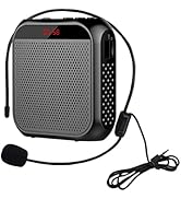 YCWF Portable Voice Amplifier for Teachers,Rechargeable Microphone for Teachers, Small Speaker Am...