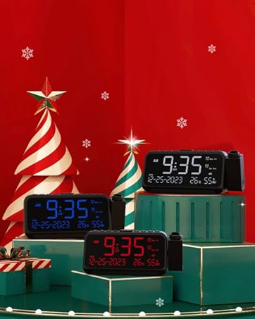 projection alarm clock Christmas gift for parents seniors kids husband wife holiday gift new year
