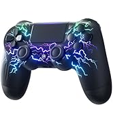 ECHTPower Wireless Controller for PS-4/Slim/Pro/PC/Android/iOS with Dual Vibration, RGB, 1000 mAh...