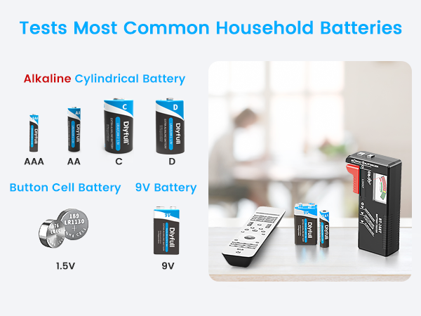 battery tester for aaa,aa,c,d, 9v