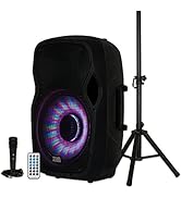 Acoustic Audio by Goldwood 1000 Watt Wireless Portable Bluetooth Multicolored LED Speaker System ...