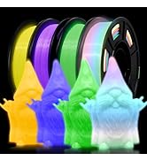 RepRapper 4 x 250g Glow Colors Pack, Glow in The Dark PLA Filament 1.75mm (+- 0.03mm) for 3D Prin...