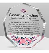 LuoHere Great Grandma Gifts from Grandchildren Mother's Day Gift for Great Grandma Best Grandma E...
