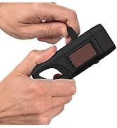 Swiss Safe Rechargeable Flashlight with Solar Power &amp; Hand Crank: High Lumen LED's, Tactical Grip...