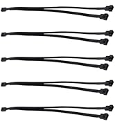 LANMINGLEL 5-Pack 1 to 2 PWM Fan Splitter Cable,12 inch 2 Way PC Fan Power Extension Cable Male t...