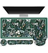 ARTSO Desk Pad Desk Mat, XXL Large Gaming Mouse Pad with Wrist Rest Wrist Support, Ergonomic Mous...