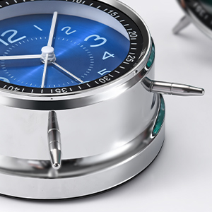 Metallic iron look, well made, , large Arabic numbers