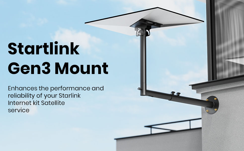 Starlink Gen 3 Mount, Adjustable Length Starlink Gen 3 Mounting