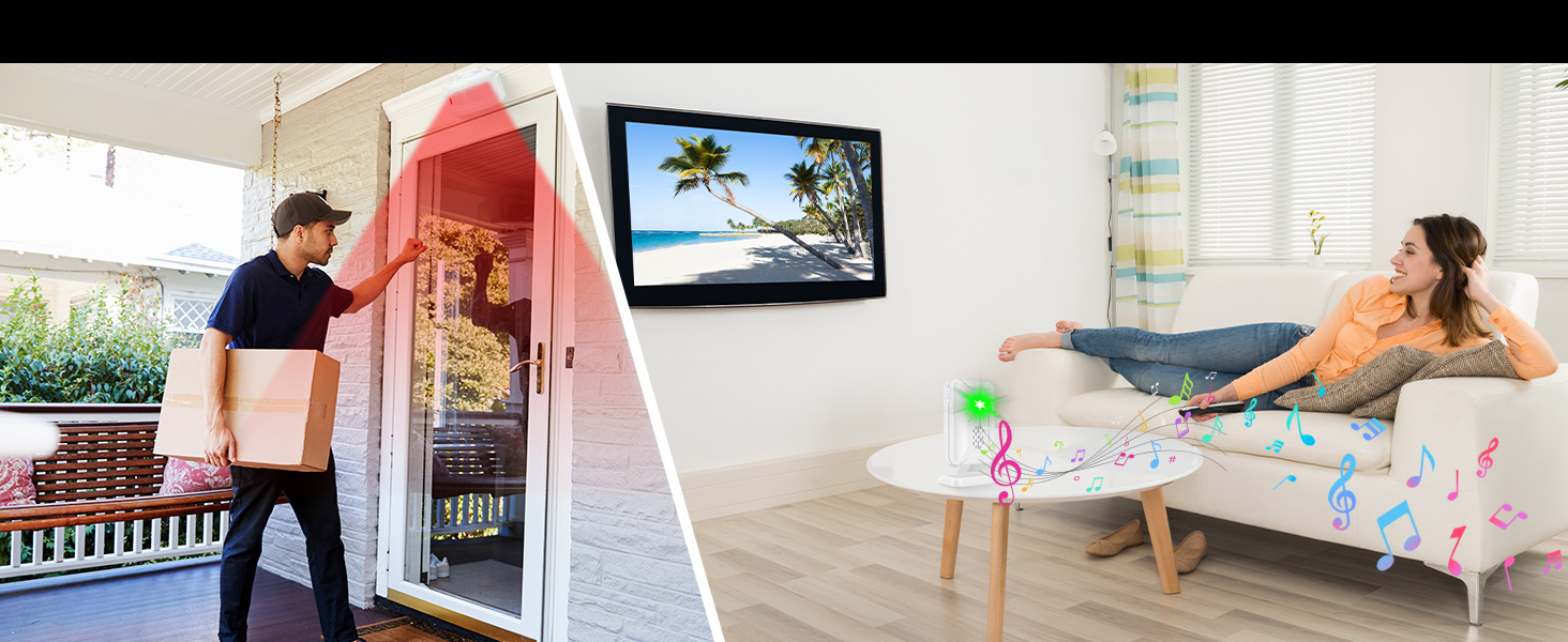 motion sensor doorbell chime alarm