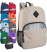 Trail maker Bulk Kids Reflective Backpack Wholesale 24 Pack Backpacks with Side Pockets, Padded (...