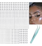 NOOEPC 660Pcs Face Gems Hair Gems, Self-Adhesive Face Jewels Eye Jewels Rhinestones 3/4/5/6 mm DI...