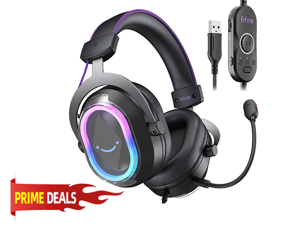 FIFINE H13 PD gaming headset with mic pc