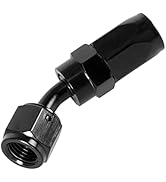 YIUIY 1PCS 6AN 45 Degree Swivel Hose End Fitting for Braided CPE Fuel Line Anodized Aluminum Allo...