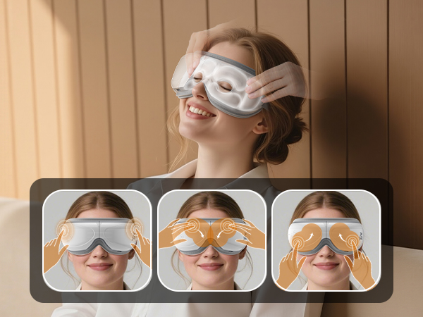 eye massager with heat and cooling eye mask for dry eye headaches migraine relief christmas gifts