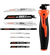 ValueMax 8-In-1 Multi-Blades Hand Saw, Quick-Change, CRV &amp; Bimetal Blades | TPR Handle, Mechanism...
