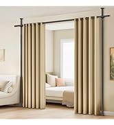 Room Divider Tension Curtain Rod, No Drilling Room Separator for Space Partition Adjustable (H) 4...