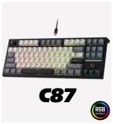 RK ROYAL KLUDGE C87 HE Rapid Trigger Gaming Keyboard, 75% TKL Wired RGB Mechanical Keyboard, Hall...