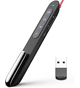 Norwii N76 Rechargeable Presentation clicker with Pointer, Long Range Presentation Remote, Wirele...