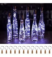 Wine Bottle Lights with Cork, Twinkle Lights 12 Pack 20 LED Waterproof Battery Operated Cork Ligh...