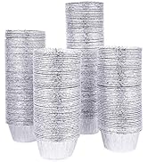 Kingrol 300 Pack Aluminum Foil Ramekins, 4 oz Disposable Baking Cups for Tart, Cupcake, Souffle, ...