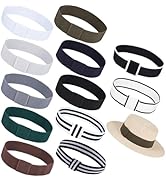 OLYCRAFT 12 Colors Hat Band Set 21.6 Inch Bowknot Tie Polyester Bands 1.5 Inch Wide Stretchable H...