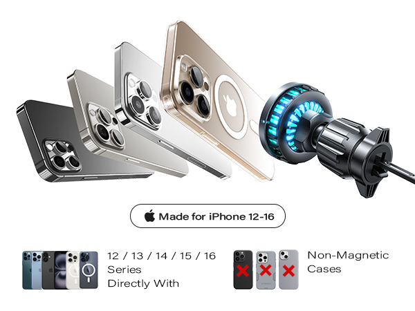 Qi2 15W MagSafe Car Mount Charger