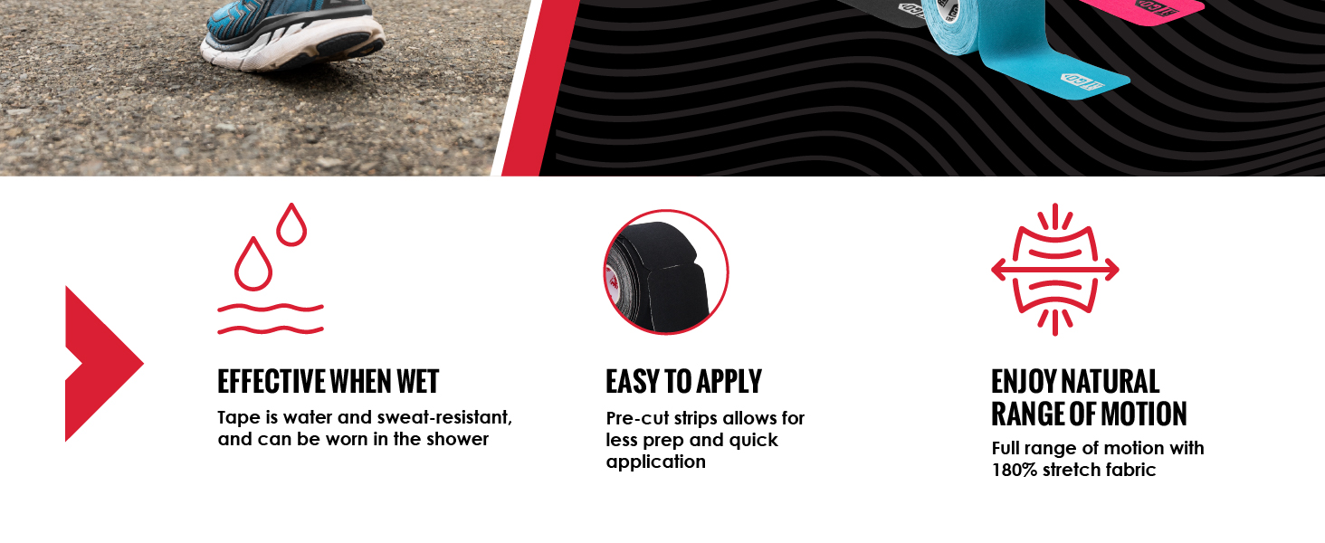 Effective when wet, Easy to Apply, Enjoy natural range of motion