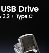 MOVE SPEED 256GB USB 3.2 Solid State Flash Drive 400MB/s High Speed Type C USB Drive USB Gen 2 Th...