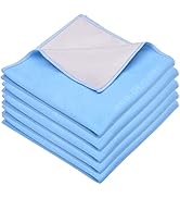 ECO-FUSED Oversized Microfiber Cleaning Cloths XL - 5 Pack - 12 x 12 - Double-Sided Cleaning Clot...