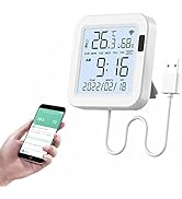 eMylo Indoor Thermometer Hygrometer, WiFi Humidity Meter and Temperature Sensor with App Control,...