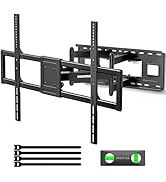 monTEK Heavy Duty XXL Full Motion TV Wall Mount for 60-120 inch Extra Large TVs, Holds 265 lbs, M...