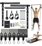 Upgraded Pilates Bar Kit with Resistance Bands Natural Latex for Women &amp; Men, Heavy-Duty Stainles...