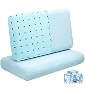 Sycoodeal Cooling Memory Foam Pillow, Bed Pillow for Sleeping, Standard Size, Breathable Memory F...