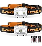 EverBrite LED Headlamp, 4 Lighting Modes, Pivoting Head with Adjustable Headband, IPX4 Water Resi...