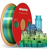 RepRapper Forestry Rainbow PLA Filament, Shiny Multicolor Silk PLA 1.75 mm Filament (+-0.03 mm), ...