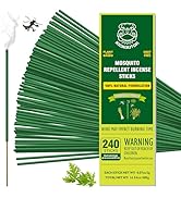 KICKOUTOR Mosquito Repellent Outdoor Patio 240 PCS Natural Citronella Incense Sticks DEET Free Le...