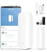 WiFi Door Sensor,Smart Door Open/Closed Detectors,2.4G WiFi Door Sensor, Tuya/Smart Life Contact ...
