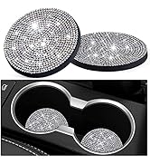 Tyhaui 2 Pack Bling Car Cup Holder Coasters, 2.75 Inch Full Crystal Rhinestone Car Cup Holder Ins...