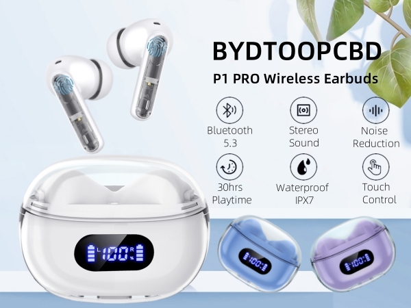 BYDTOOPCBD Wireless Earbuds P1 PRO