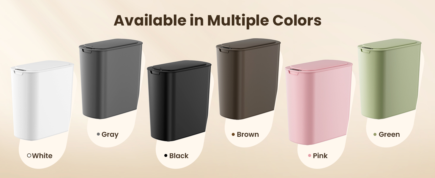 Automatic Motion Sensor Bathroom Trash Can with Lid