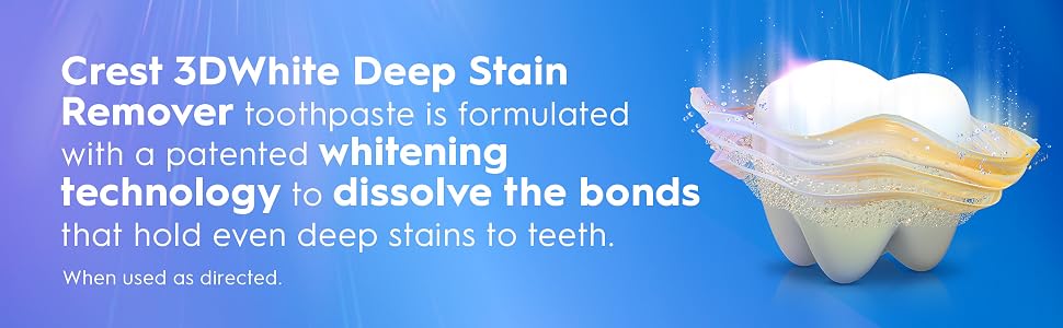 Crest 3DWhite Brilliance Deep Stain Remover Brilliance White toothpaste revolutionary formula