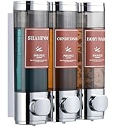 Shampoo and Conditioner Dispenser Wall Mounted Shower Soap Dispenser No Drill Shampoo Dispenser f...