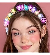 Uranian Light Up It's My Birthday Headbands LED Birthday Hairbands Glowing Happy Birthdays Hair A...