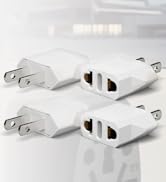 European to US Plug Adapter, Unidapt EU to US Adapters, Europe to USA Plug Adaptor, 220V to 110V