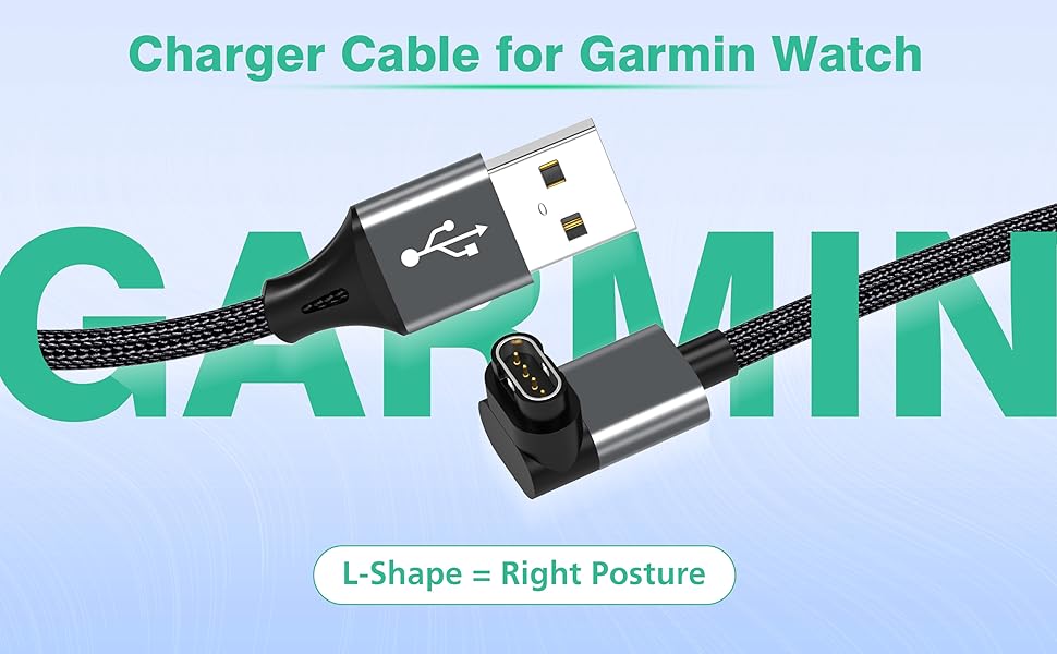Garmin watch charging cable charger Fenix Forerunner Instinct Quatix Tactix Venu Vivoactive