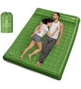 QPAU Camping Sleeping Pad, 2 Person Camping Mat, Enhanced Support for Healthy Comfort Sleep, with...
