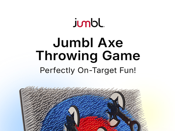 Jumbl Wall-Mounted Axe Throwing Game Set