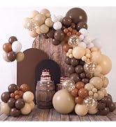 Amandir 153pcs Dark Light Brown Balloon Garland Arch Kit Different Sizes | 18 12 10 5 inch Latex ...