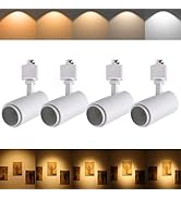 Ajbvp 5CCT LED Track Lighting Heads 12W Dimmable,Zoomable Beam15°/24°/36°/45°/60°,2700K/3000K/350...